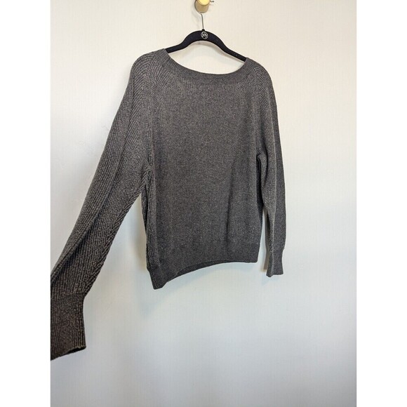J Crew Gray Merino Wool Alpaca Waffle Knit Sweater Size Small - Picture 5 of 10